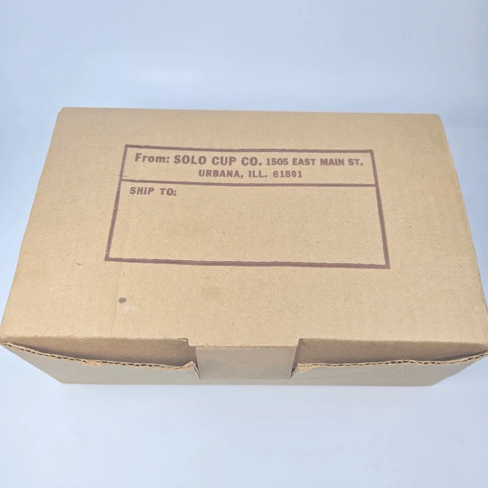 Vintage SOLO Cozy Cup Holders Blue Plastic Stackable 12‎ Original Box Retro MCM